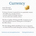 currency wordcard