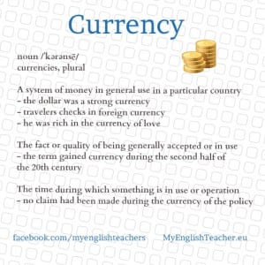Currency meaning - How to Improve Your Vocabulary
