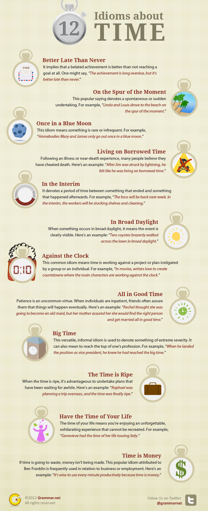 12 Idioms About Time [Infographic]
