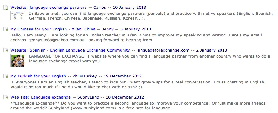 language exchange chat