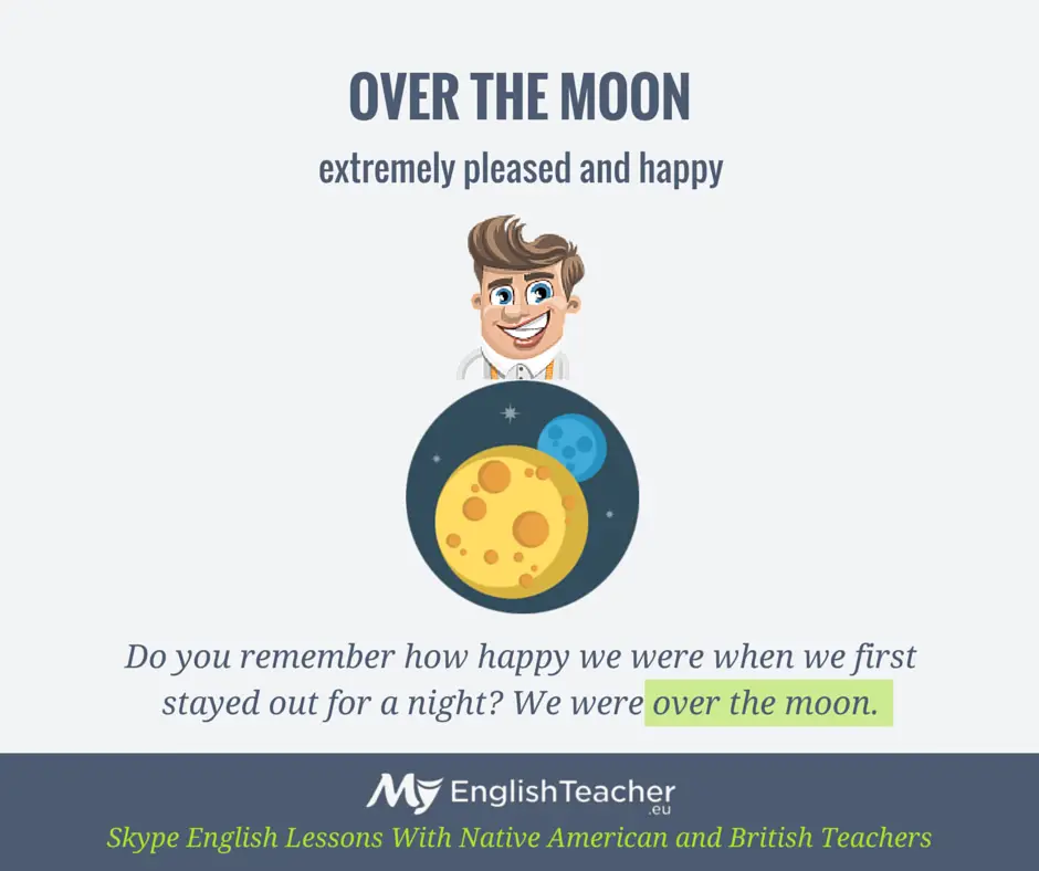 over the moon (idiom)