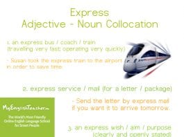 express adjective - noun collocations