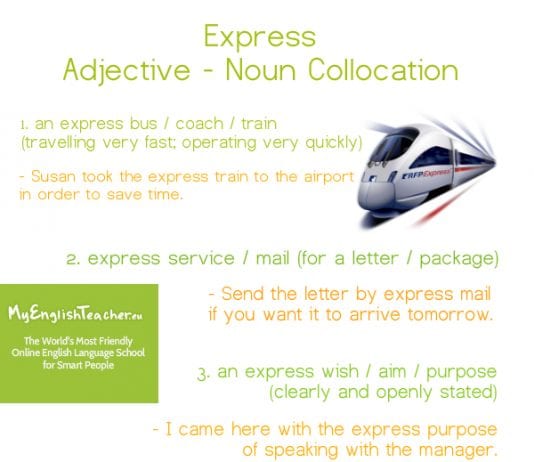 express adjective - noun collocations