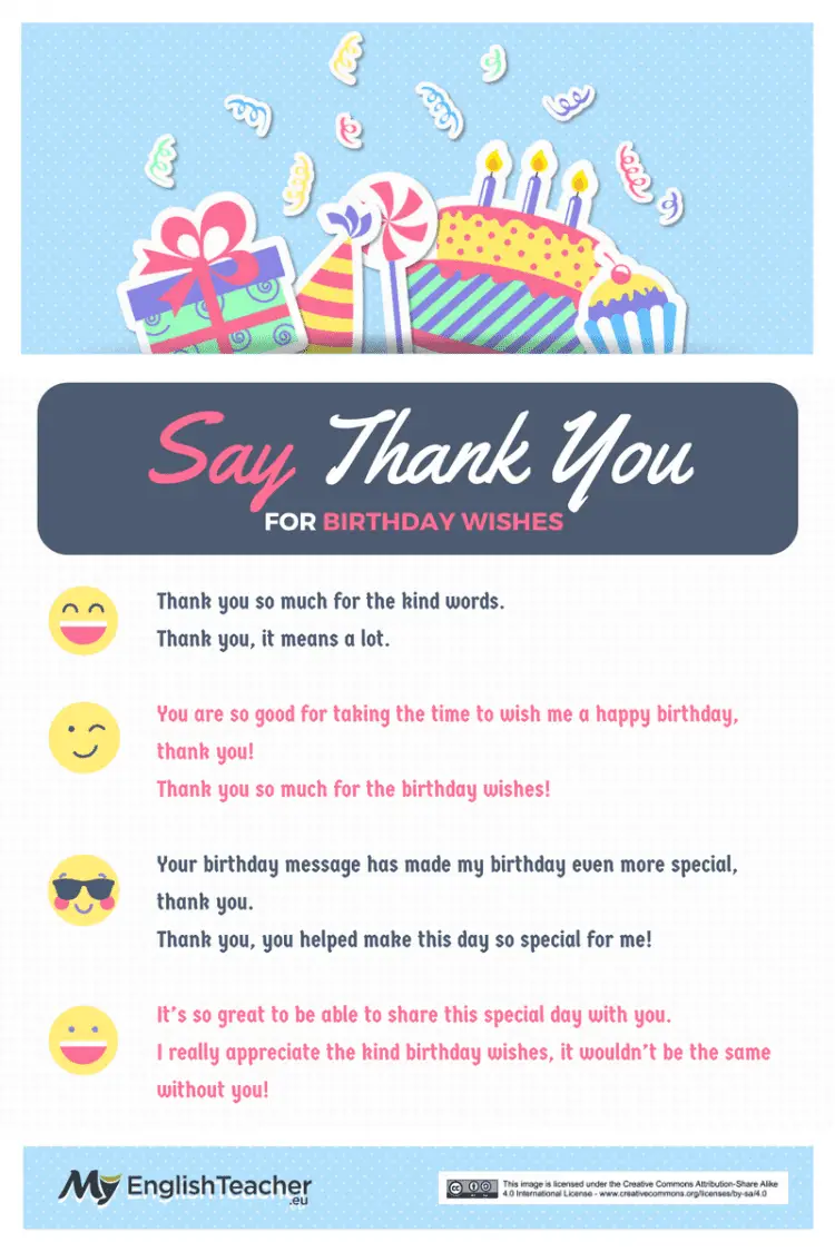 How to say Thank You for Birthday Wishes? - MyEnglishTeacher.eu Blog