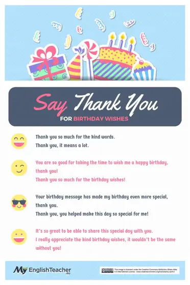 How To Say Thank You For Birthday Wishes Myenglishteacher Eu Blog