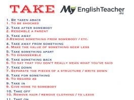 Phrasal Verbs with Take