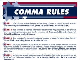 when to use comma