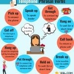 phone conversation phrasal verbs