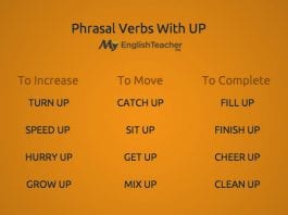 phrasal vebs with up
