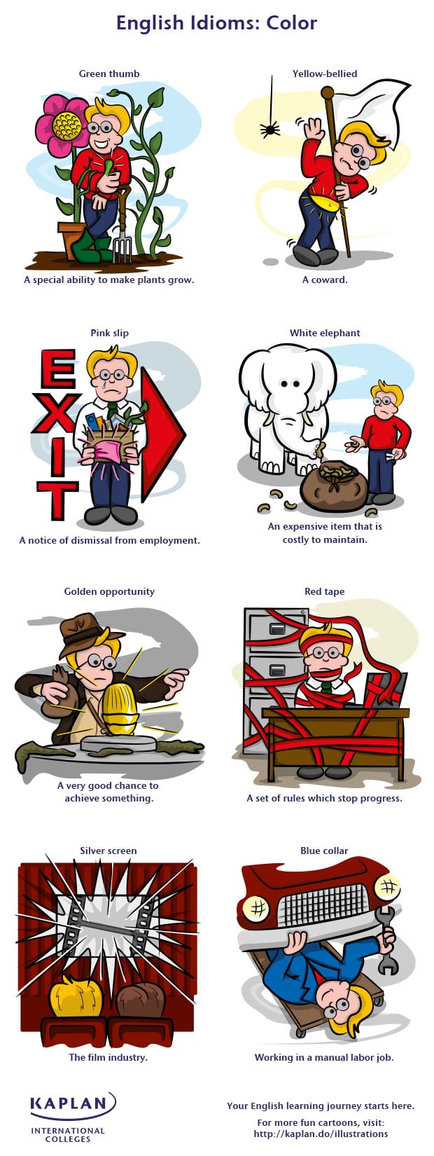 List Of 90 Colour Idioms With Meanings
