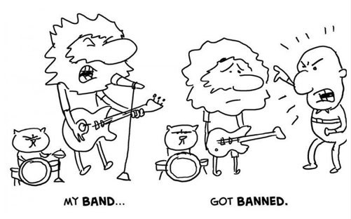 band - banned homophone