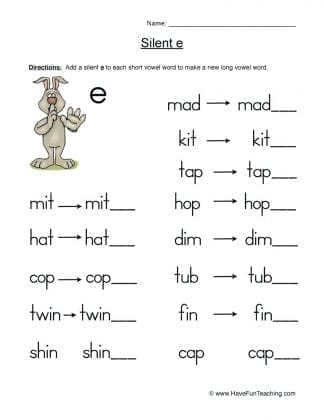 silent letters flashcards