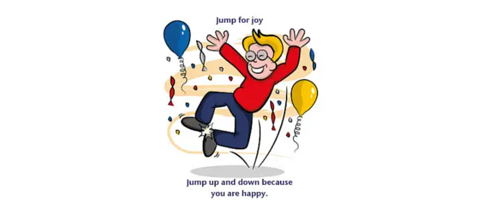 jump for joy idiom