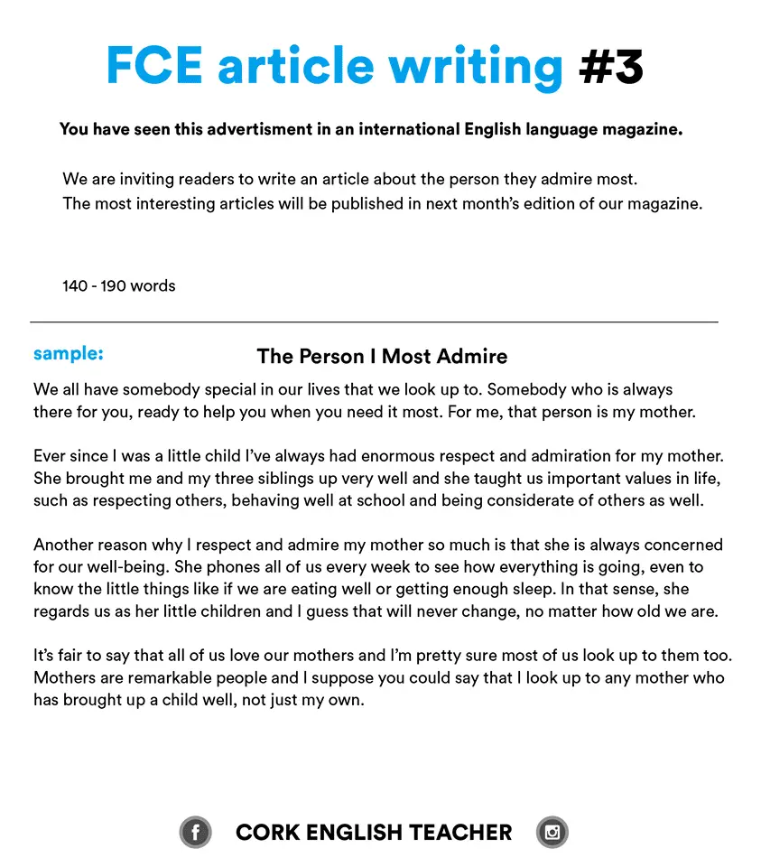 how to write an article sample