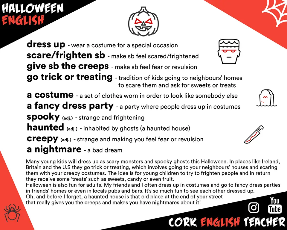  halloween vocabulary picture