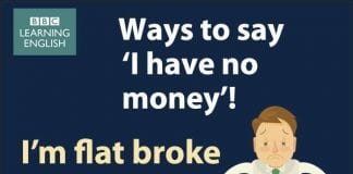 ways to say i have no money