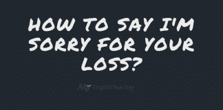 How to Say I'm Sorry for Your Loss