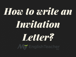 How to write an Invitation Letter