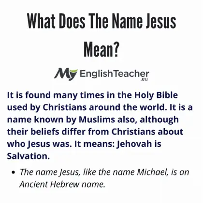 Jesus Names And Meanings
