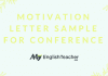 Motivation Letter Sample for Conference