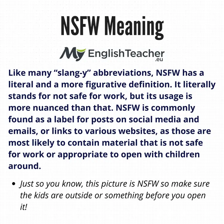 What does nfsw mean