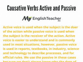 Causative Verbs Active and Passive