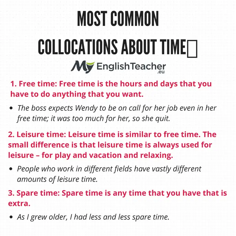  Collocations about Time