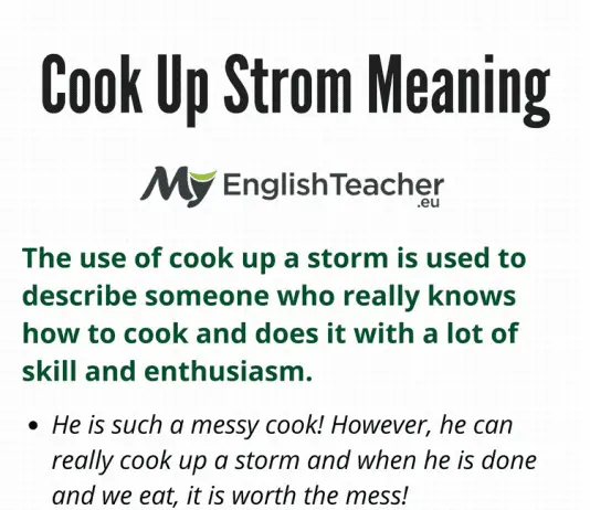 Cook Up Strom Meaning