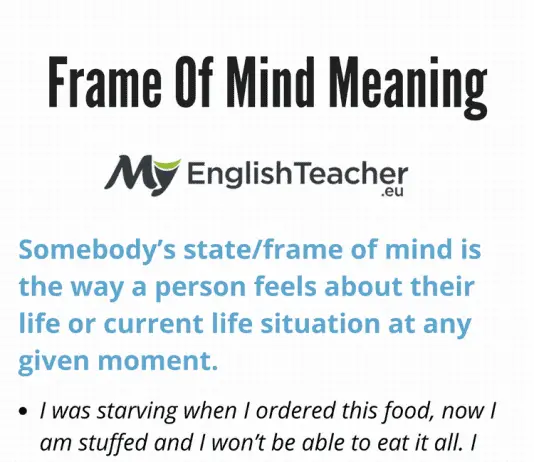 Frame Of Mind Meaning
