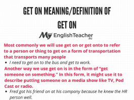 Get On Meaning