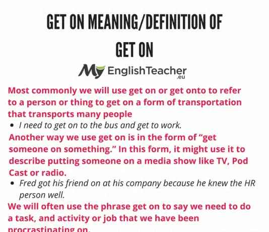 Get On Meaning