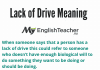 Lack of Drive Meaning