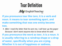 Tear Definition