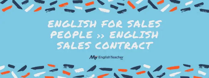 English For Sales People ›› English Sales Contract