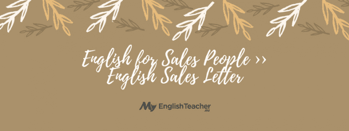 English for Sales People ›› English Sales Letter
