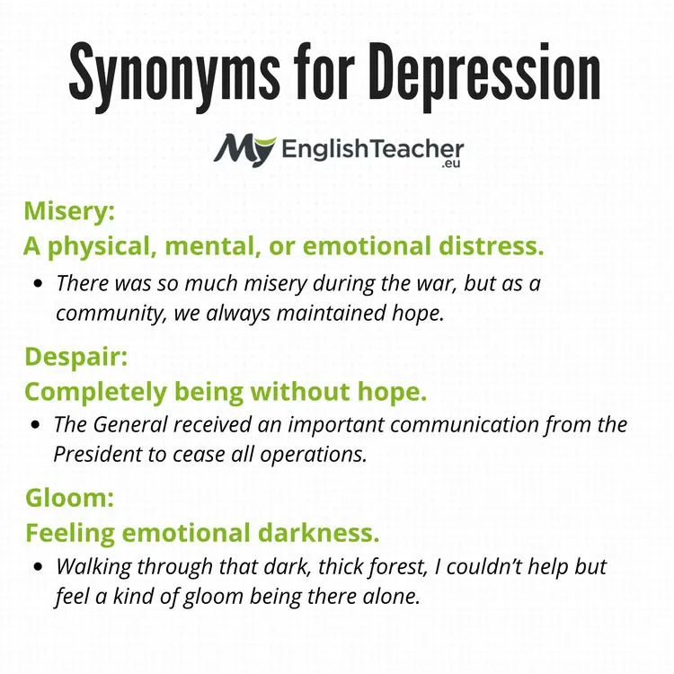 Synonyms for Depression
