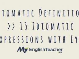 Idiomatic Definition ›› 15 Idiomatic Expressions with Eye