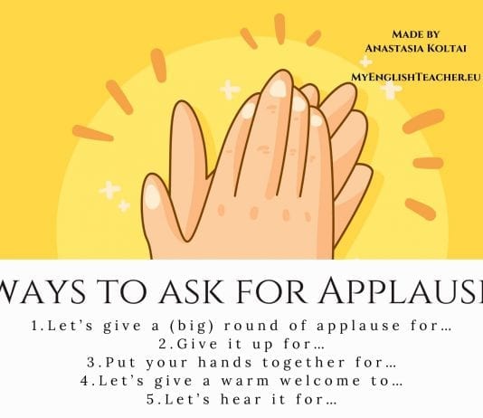 different ways to ask for applause