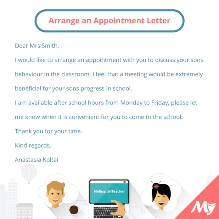 make appointment email sample