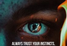 always trust your instincts, they are messages from your soul