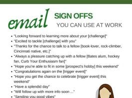 email sign offs