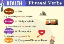 health phrasal verbs