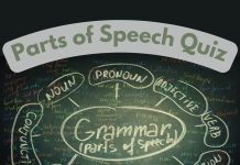 parts of speech quiz
