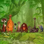 original jungle book characters sitting in the jungle