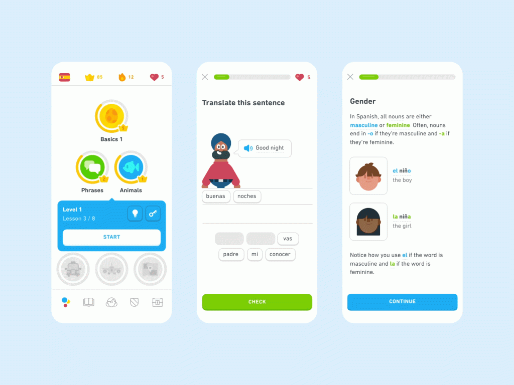 Duolingo Learning Experience and User Interface