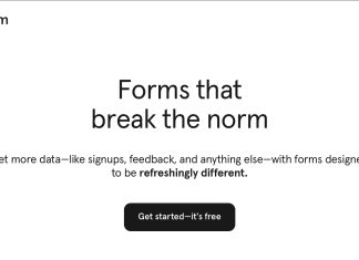 TypeForm main site screenshot