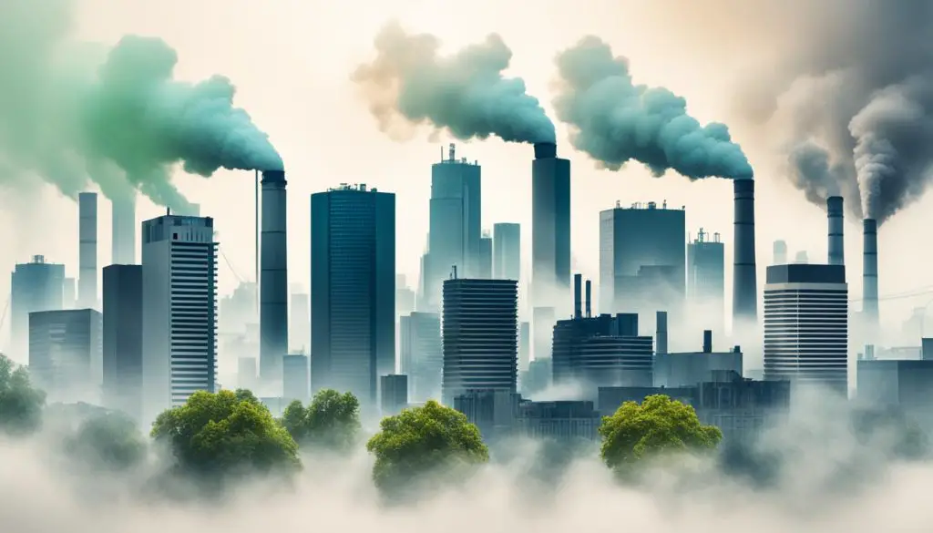 which type of pollution includes cfcs and smog?