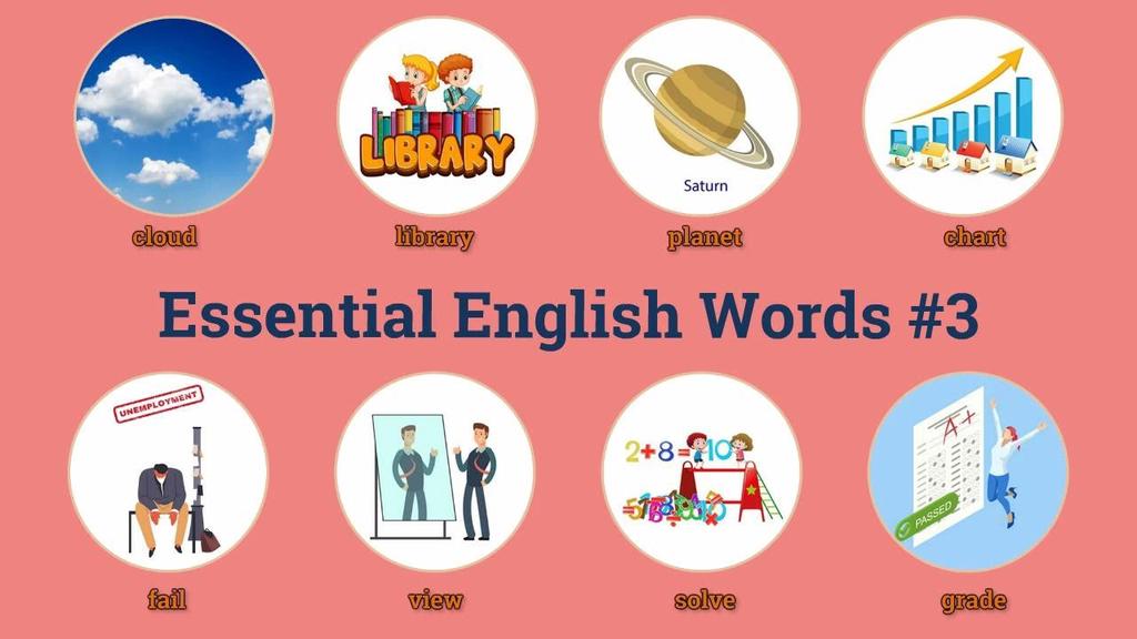 'Video thumbnail for Essential English Words with Meaning and Sentences #3'