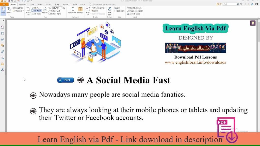 'Video thumbnail for Learn English Via Listening | A Social Media Fast'