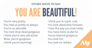 different ways to say you are beautiful